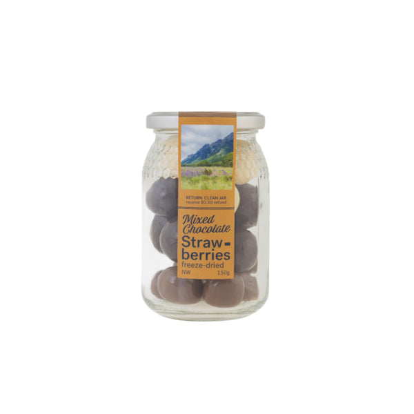 Nature Chocolate Jar - Mixed Freeze Dried Strawberry - Large